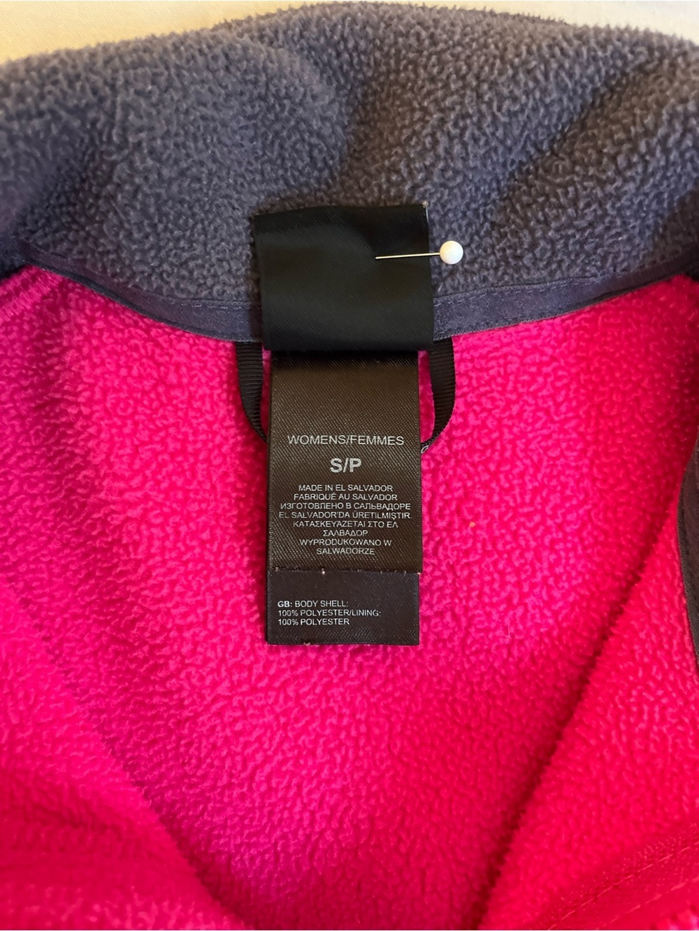 The North Face Pink Gray Fleece Jacket Women's S/P Full Zip - Picture 2 of 9